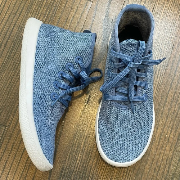Allbirds Tree Toppers High Top Sneakers Blue Nikau Sapphire White Sole Women 6 - Picture 1 of 12